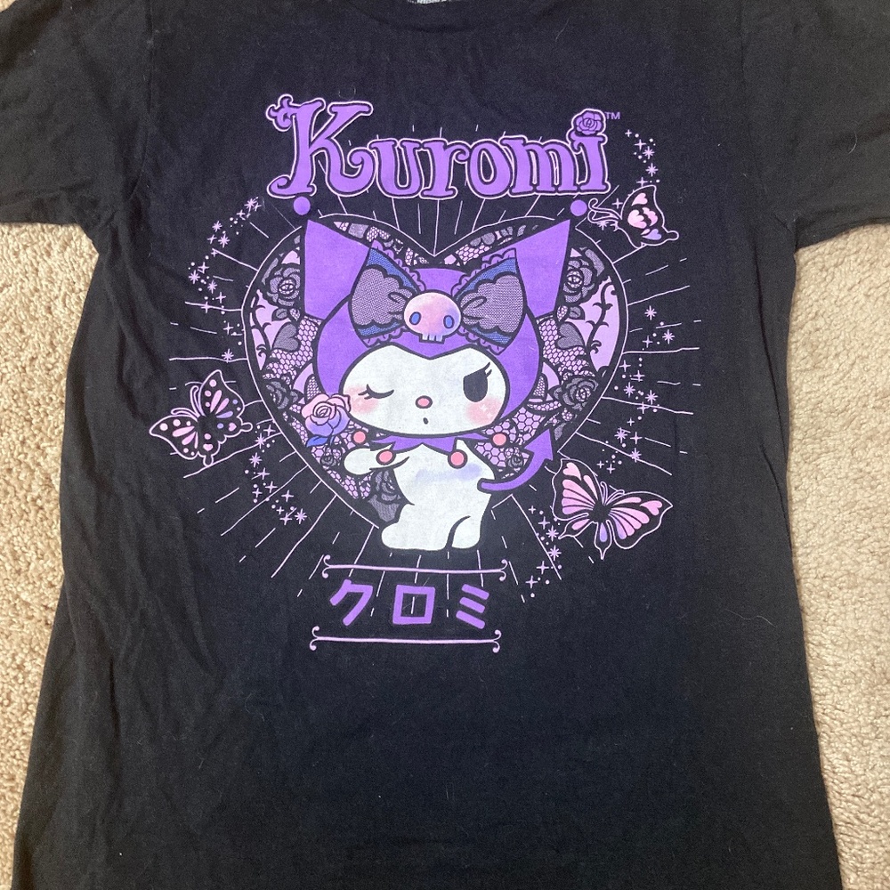 Cute Kuromi Sanrio Medium Hello Kitty Tee